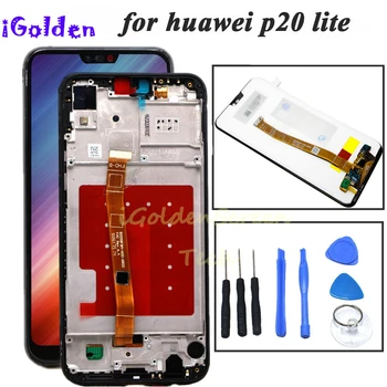 для Huawei P20 Lite ЖК-дисплей + Дигитайзер сенсорного экрана в сборе с рамкой для HUAWEI P20 Lite ANE-LX1 ANE-LX3 Nova 3e lcd