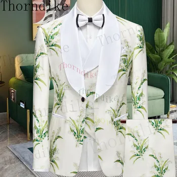 Мужская Свадебная одежда Thorndike Для Официальной вечеринки, Новый Костюм Homme Made (Куртка + брюки + Жилет), Сшитый На заказ Мужской костюм Slim Fit, 3 предмета
