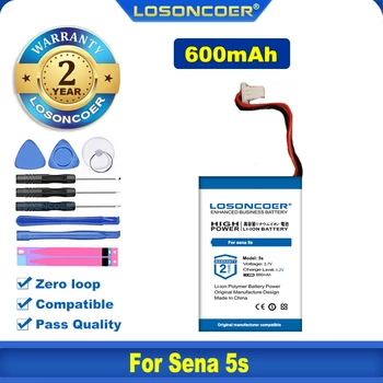 100% Оригинальный аккумулятор LOSONCOER емкостью 600 мАч для аккумулятора гарнитуры Sena 5s