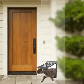 Сетчатая дверца для кошек, Термостойкая Откидная дверца с магнитным позиционированием, сетчатая дверца с отпечатком щенячьего когтя и удлиненным винтом-защелкой