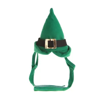 забавная шапочка для кошки с милым зеленым дизайном в виде треуголки, Мягкая Удобная Стильная шапочка для домашних животных