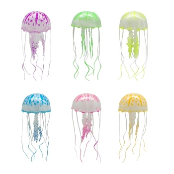Украшения для аквариума милые светящиеся медузы, аквариумные рыбки, светящиеся в темноте
