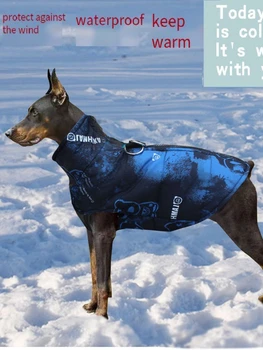 Зимняя куртка для собак, теплый пуховик, свитер, камуфляжная одежда в стиле милитари