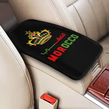 Королевство Марокко Чехол для автомобильного подлокотника Коврик Марокканский флаг Универсальная Кожаная накладка на Центральную консоль Крышка ящика для хранения Авто Интерьер