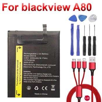 Аккумулятор мобильного телефона blackview A80 емкостью 4200 мАч + USB-кабель + набор инструментов
