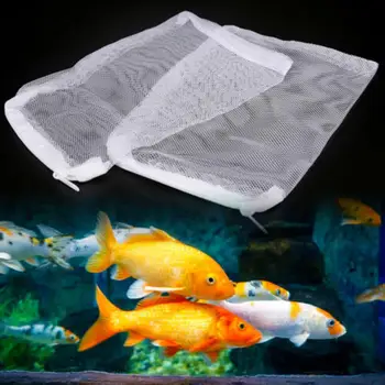 Сетка для аквариумного фильтра Сетчатый мешок для аквариума Фильтрующие материалы для пруда Чехол на молнии Аквариумный Фильтр Товары для домашних животных Аксессуары