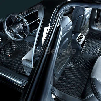 Роскошные Детали интерьера Из Кожи Наппа Индивидуальные Автомобильные Коврики Для BMW 3 серии E90 E91 G20 E91 Carpet Rugs Pads Аксессуары