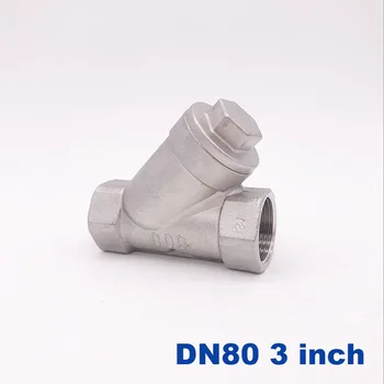 Высококачественный DN80 3-дюймовый BSP С Внутренней Резьбой SS304 Клапан Из Нержавеющей Стали Встроенный Y-образный Фильтр-ситечко 229 фунтов на квадратный дюйм