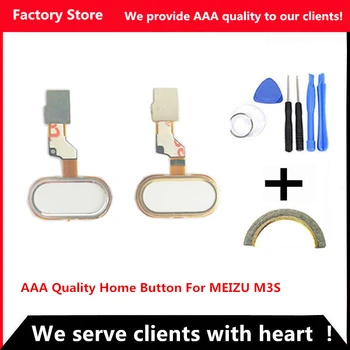 Q & Y QYJOY AAA Quality Home Btton для MEIZU M3S Home Buttons Замена Гибкого кабеля для MEILAN 3S Отпечатков пальцев