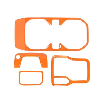 Держатель для стакана переключения передач, Подлокотник, коробка для ключей, Накладка для Jeep Wrangler JL Gladiator JT 2018-2022, ABS Оранжевый