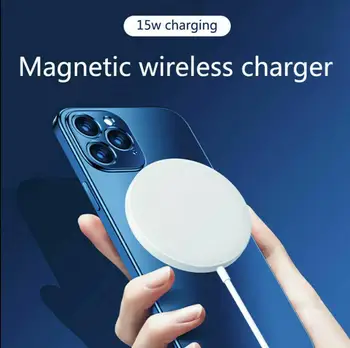 Магнитное беспроводное зарядное устройство для iPhone 12 13Pro Max Qi 15W PD, быстрое беспроводное зарядное устройство, индукционная накладка, магнитное зарядное устройство