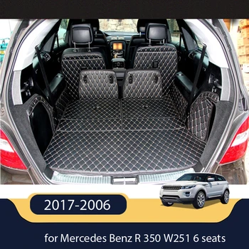 Специальные коврики для багажника Mercedes Benz R 350 W251 6 мест 2017-2006 водонепроницаемые ковры для багажника коврик для грузового лайнера для R350, Бесплатная доставка