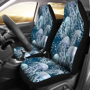 Чехол для сиденья с рисунком медузы, комплект чехлов для автомобильных сидений, 2 шт., автомобильные аксессуары, автомобильные коврики