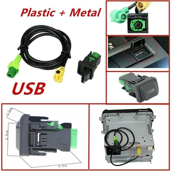 Автомобильный USB-выключатель с Кабелем для Volkswagen RCD510 RCD310 Jetta/GLI MK5/Rabbit/Golf/GTI/R MK5 MK6/Scirocco