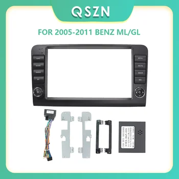 Переходник для передней панели 2 Din 9 дюймов для Benz ML GL 2005-2011, комплект рамки для аудиосистемы, Оригинальный автомобильный стиль с кнопками