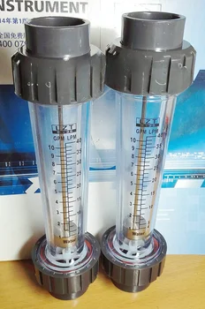 LZS-25D пластиковый трубчатый поплавковый расходомер жидкости 1-10GPM 4-40LPM, расходомер воды, винт в течение 6 минут