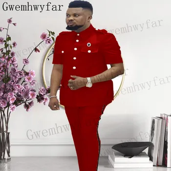 Gwenhwyfar Custom New Arrival Designs Красные Однобортные Мужские Костюмы Slim Fit из 2 частей Disfraz Hombre Повседневный Смокинг Жениха Для Выпускного вечера