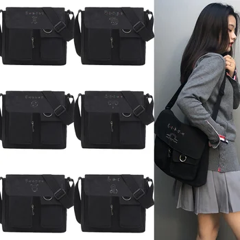 Холщовые сумки, сумка через плечо, сумки через плечо большой емкости для девочек-подростков, мужская сумка-мессенджер Harajuku, студенческие школьные сумки Sac
