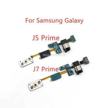 1 шт. Кнопка Меню Клавиша возврата Гибкий кабель датчика с разъемом для наушников Samsung Galaxy J5 Prime G570 J7 Prime G610 Заменить