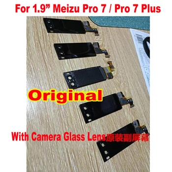 100% Оригинал Для Meizu Pro 7 Вторичный Ремонт дисплея Pro7 Plus Задняя Панель заднего ЖК-экрана + Рамка камеры Стеклянный Объектив