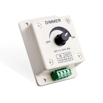 Светодиодный диммер 12-24 В 8A с регулируемой яркостью Драйвер полосы света Контроллер питания одноцветного освещения