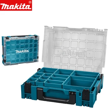 Makita Original 191X81-0 Коробка для инструментов и запчастей, оборудование, сверла, шурупы, аксессуары для хранения, Многофункциональная штабелируемая пластиковая коробка