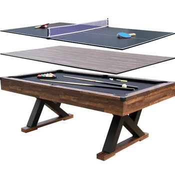 7 футов 3 в 1 Комбинированный Многофункциональный игровой стол для пинг-понга/ бильярда/ Обеденный стол для домашнего использования