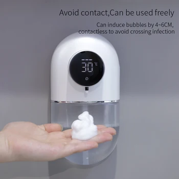 Автоматический дозатор пены для мыла Smart Induction Кухня Ванная комната Температура Цифровой дисплей Машина для мытья рук Дезинфицирующее средство