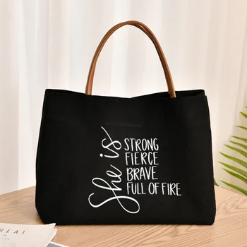 Женская холщовая сумка-тоут, подарки для друзей, сумка для христианской церкви с забавным принтом, многоразовая хозяйственная сумка, пляжная сумка, дорожная сумка