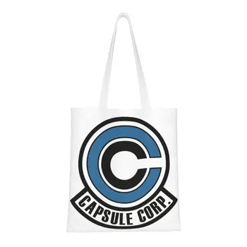 Холщовая хозяйственная сумка Custom Capsule Corp, женская многоразовая продуктовая сумка-тоут, сумки для покупок