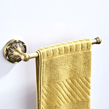 Европейский стиль, полностью медный материал, Античная медь с тиснением длиной 29 см, полотенцесушитель на одном корпусе, простое оборудование для ванной комнаты