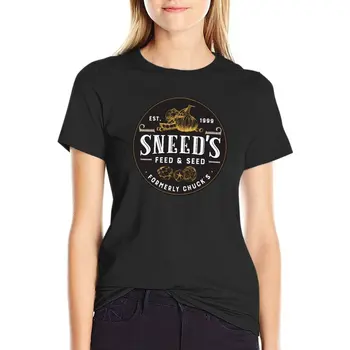 Футболка Sneed's Feed & Seed, футболка с животным принтом для девочек, винтажная футболка, женская одежда, футболки для женщин