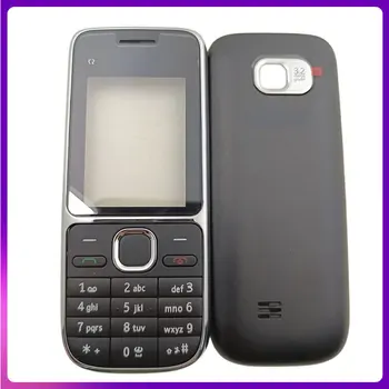 Для Nokia C2-01 Полная передняя рамка корпуса + крышка батарейного отсека + клавиатура на английском и иврите (без средней рамки)