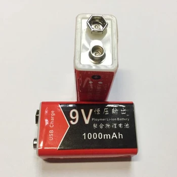 Литий-полимерная аккумуляторная батарея GTF 9V USB 1000mAh литиевая аккумуляторная батарея USB для микрофона, игрушечного пульта дистанционного управления, прямая поставка