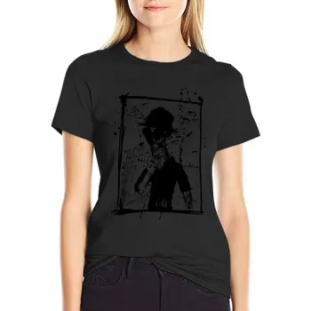 Хантер С. Томпсон: футболка с сухой гнилью в Америке, футболка с изображением женского аниме, одежда из аниме, футболка для женщин
