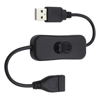 Кабель USB из медного материала Woopower от мужчины к женщине, кабель для включения-выключения, светодиодная лампа, линия электропередачи 28 см