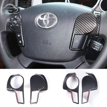 Для Toyota Tundra 2007-13 ABS Кнопка рулевого колеса в стиле углеродного волокна, Декоративная рамка, крышка, Аксессуары для модификации интерьера