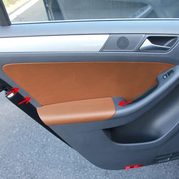 4 шт., Внутренняя Дверная ручка из микрофибры, Накладка на панель подлокотника для VW Jetta MK6 2012 2013 2014
