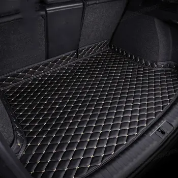 Кожаный коврик для багажника автомобиля Грузовой чехол для Volkswagen Vw T-cross 2018 2019 2020 2021 2022 2023 C11 Коврики для заднего багажника Полностью покрывают Авто