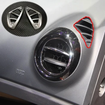 Для Renault Captur 2013 2014 2015 2016 ABS Матовый Автомобильный кондиционер на выходе Вентиляционная рамка крышка отделка Аксессуары для укладки автомобилей 2шт